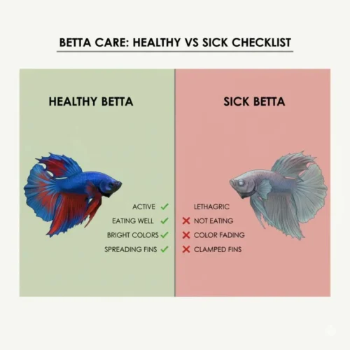 Betta fish Care_ Healthy vs Sick Checklist