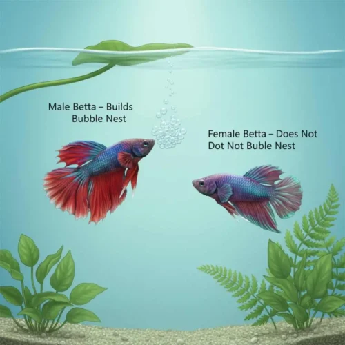 male betta build bubbles