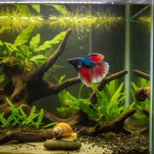 Betta and snail compatibility - betta fish with mystery snail