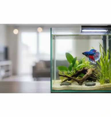 betta fish in aquarium